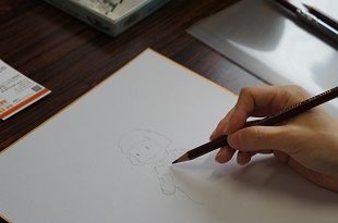 はまのゆかさん イラストの描き方:下書き