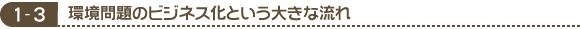 1-3　環境問題のビジネス化という大きな流れ