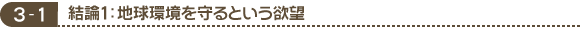 3-1 結論1：地球環境を守るという欲望